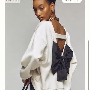 Anthropologie Black Bow Women's Backpack